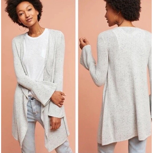 Anthropologie Sweaters - Anthropologie Moth Size L Wool Cashmere Blend Bell Sleeve Cardigan Sweater Women